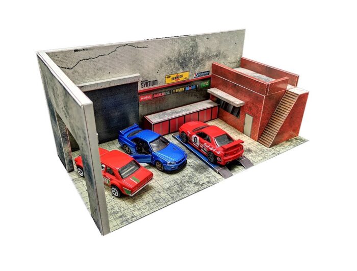 Interior1 garage interior version 1 - diorama scenes in 1:64 scale