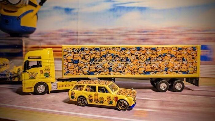 Minions Decals and stickerbomb decal wrap on custom 1:64 diecast